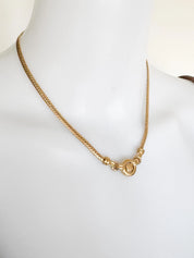 Vintage Givenchy Necklace, Vintage Gold Tone Necklace, Logo Necklace, Vintage Choker Necklace, Jewelry for Women, Gold Chain, Gift for her
