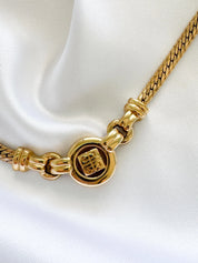 Vintage Givenchy Necklace, Vintage Gold Tone Necklace, Logo Necklace, Vintage Choker Necklace, Jewelry for Women, Gold Chain, Gift for her