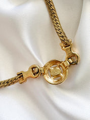 Vintage Givenchy Necklace, Vintage Gold Tone Necklace, Logo Necklace, Vintage Choker Necklace, Jewelry for Women, Gold Chain, Gift for her