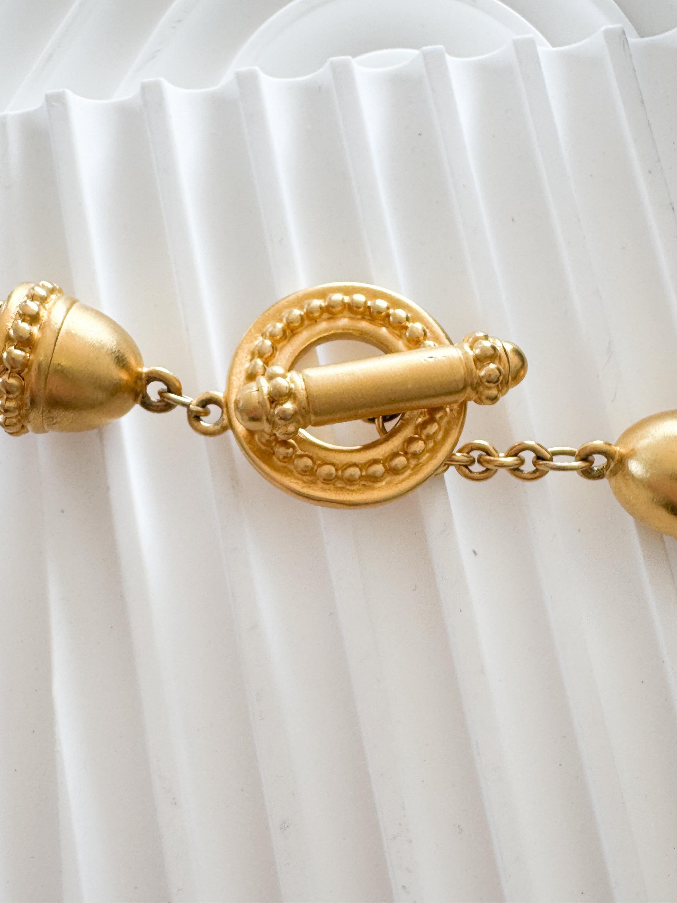 Vintage Givenchy Necklace, Vintage Gold snake cabochon Necklace Gaspipe Necklace, Vintage Choker Necklace, Jewelry for Women, Gift for her