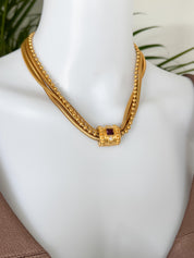 Vintage Givenchy Necklace, Vintage Gold snake cabochon Necklace Gaspipe Necklace, Vintage Choker Necklace, Jewelry for Women, Gift for her