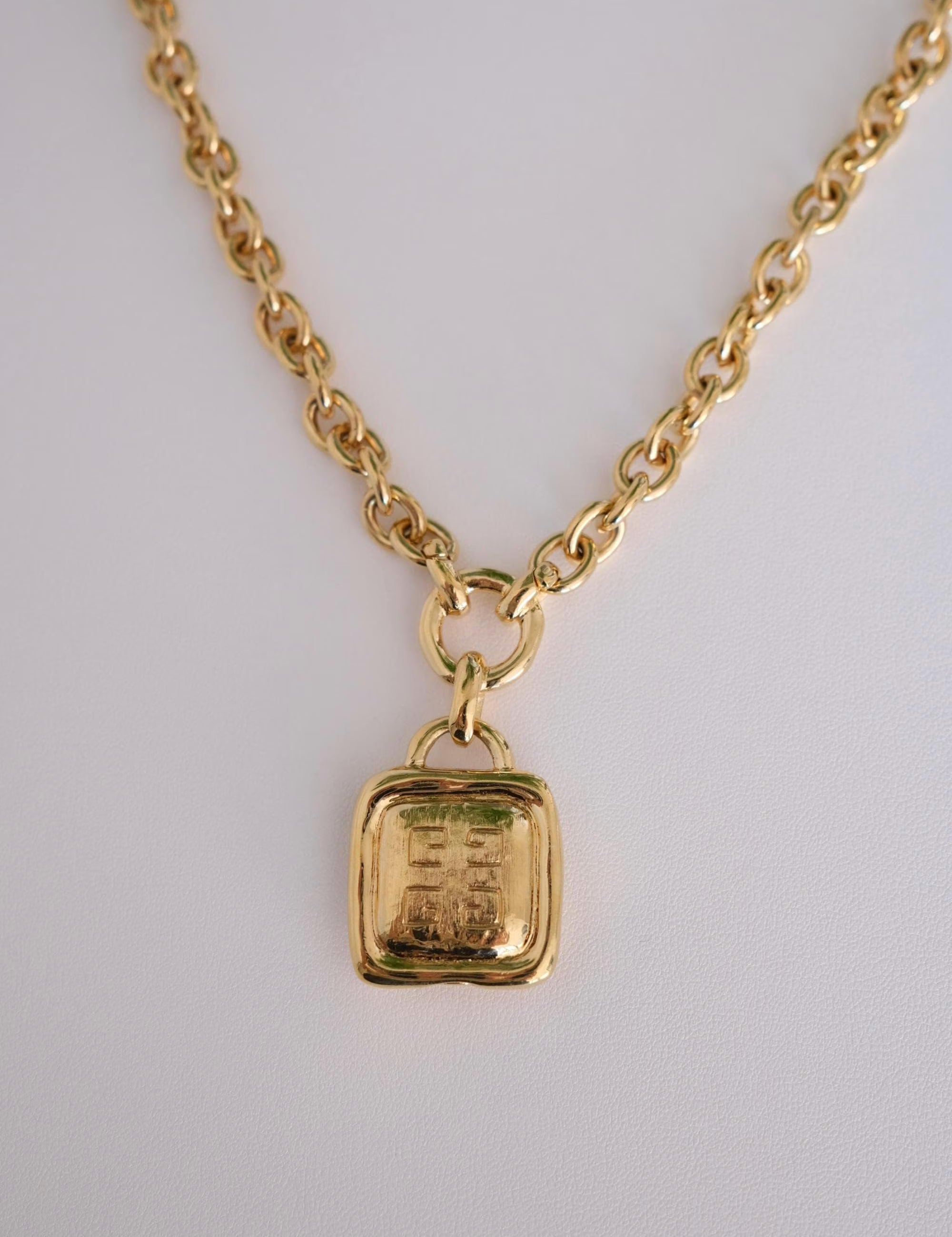 Vintage Givenchy Necklace, Givenchy Long Logo necklace, Necklace Gold, Vintage Necklace Pendant, Jewelry for Women, Gift for her