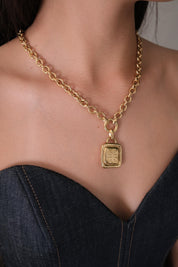 Vintage Givenchy Necklace, Givenchy Long Logo necklace, Necklace Gold, Vintage Necklace Pendant, Jewelry for Women, Gift for her