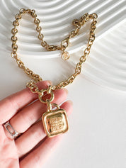 Vintage Givenchy Necklace, Givenchy Long Logo necklace, Necklace Gold, Vintage Necklace Pendant, Jewelry for Women, Gift for her