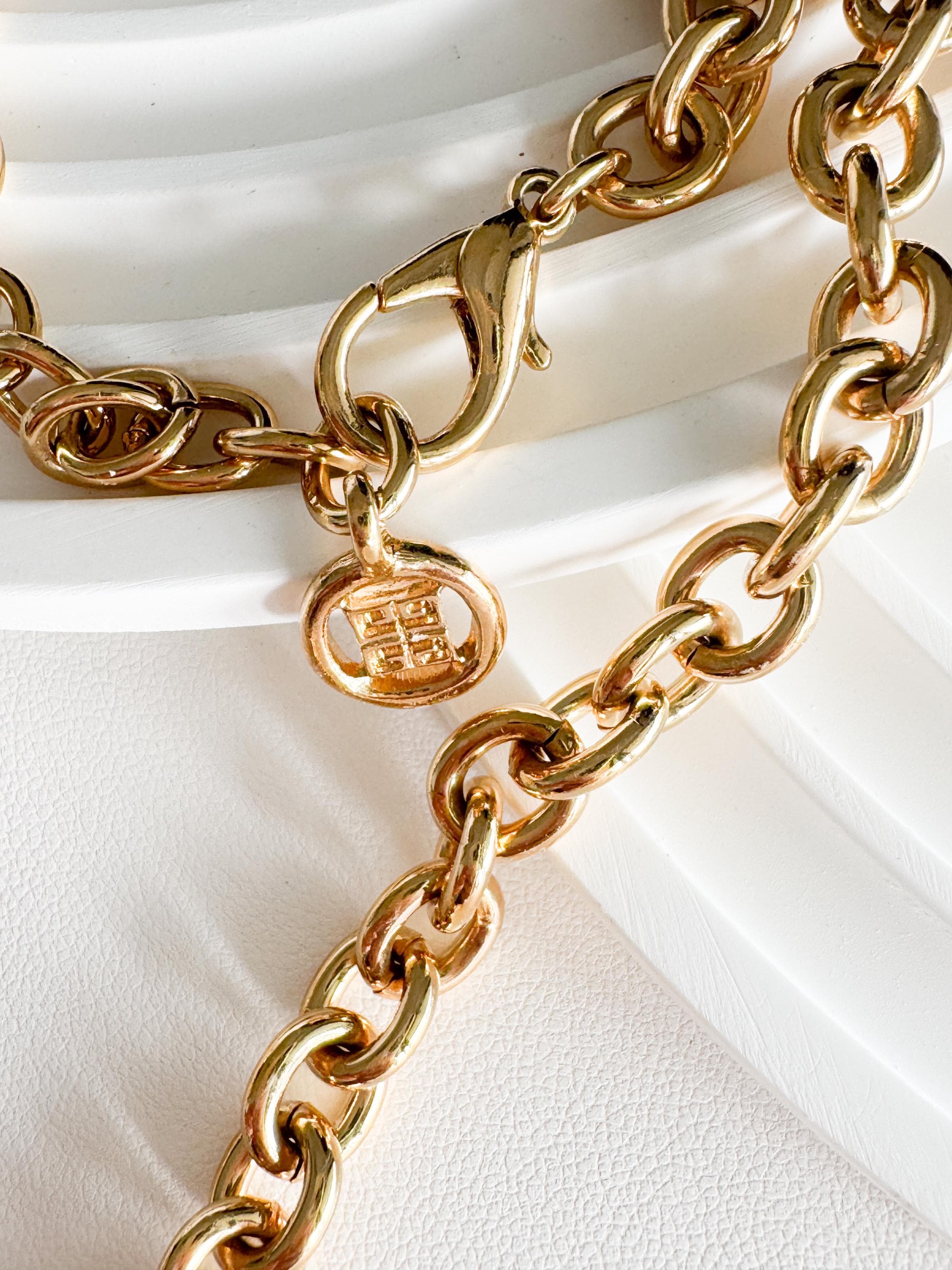 Vintage Givenchy Necklace, Givenchy Long Logo necklace, Necklace Gold, Vintage Necklace Pendant, Jewelry for Women, Gift for her