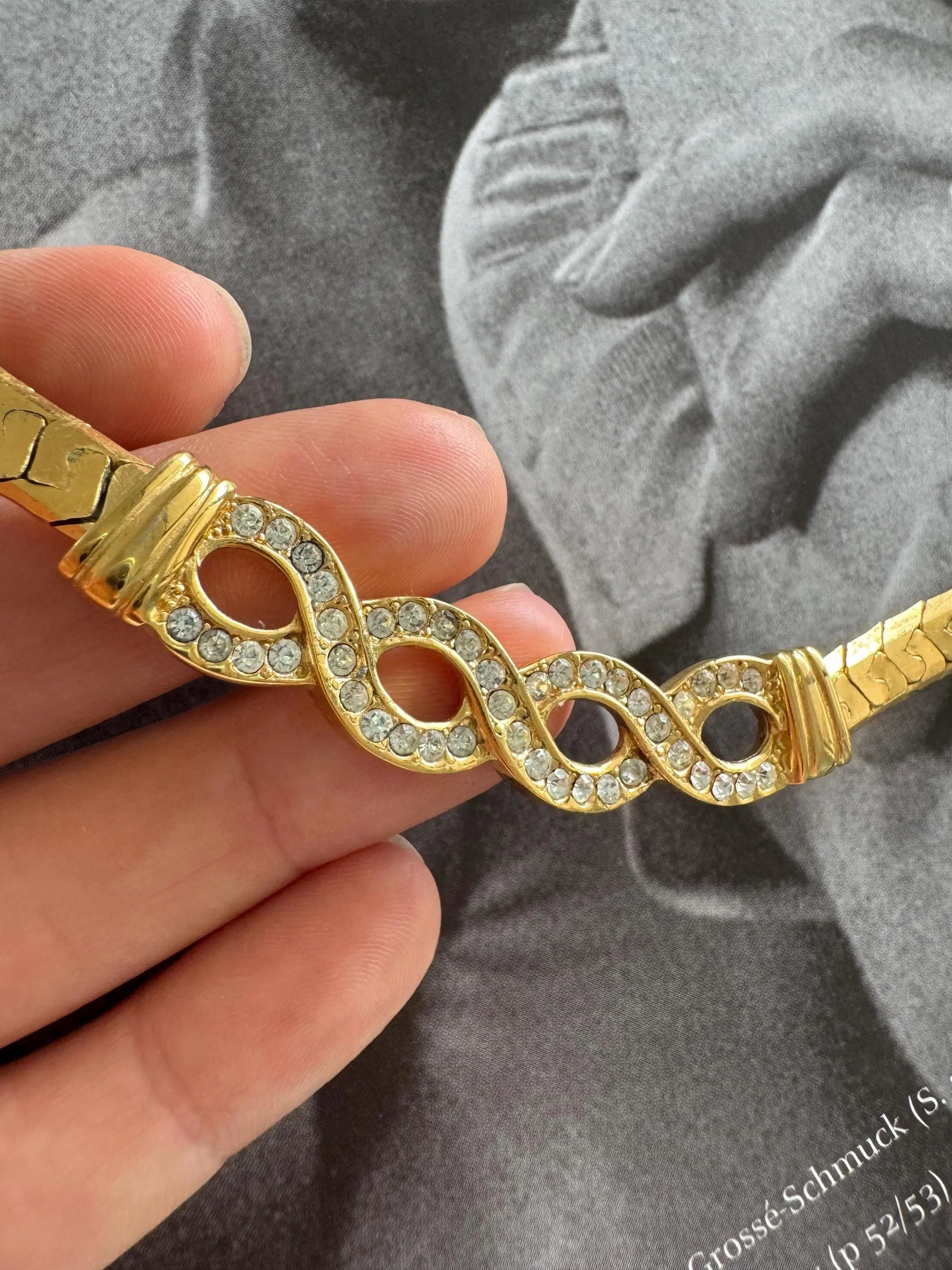 Vintage Givenchy Necklace, Vintage Gold Tone Necklace Gaspipe Necklace, Vintage Choker Necklace, Jewelry for Women, Gold Chain, Gift for her