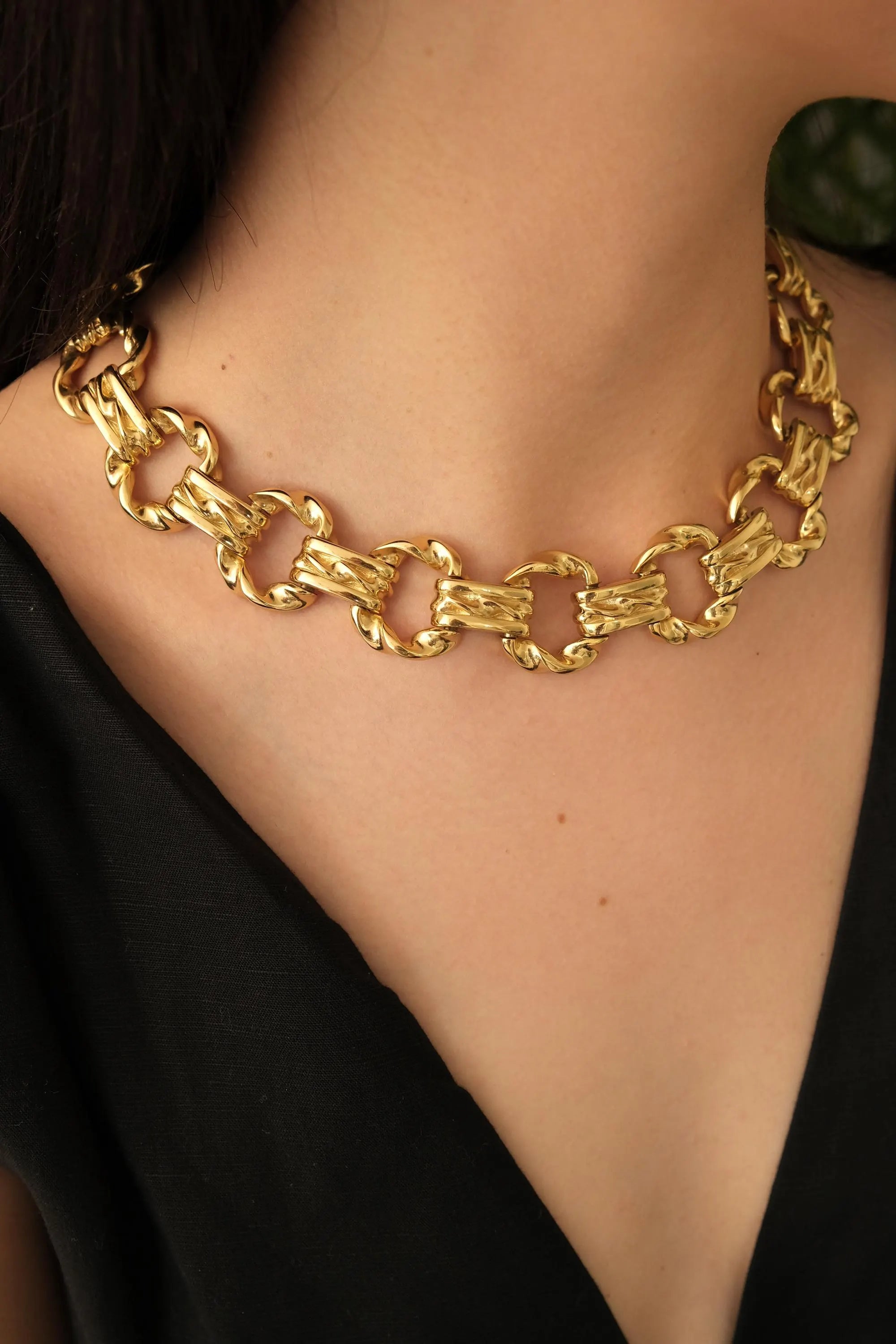 Vintage Givenchy Necklace, Chunky Choker Necklace, Designer High End Jewelry, 80s Vintage, vintage bridal, Necklace Gold, Gift for her
