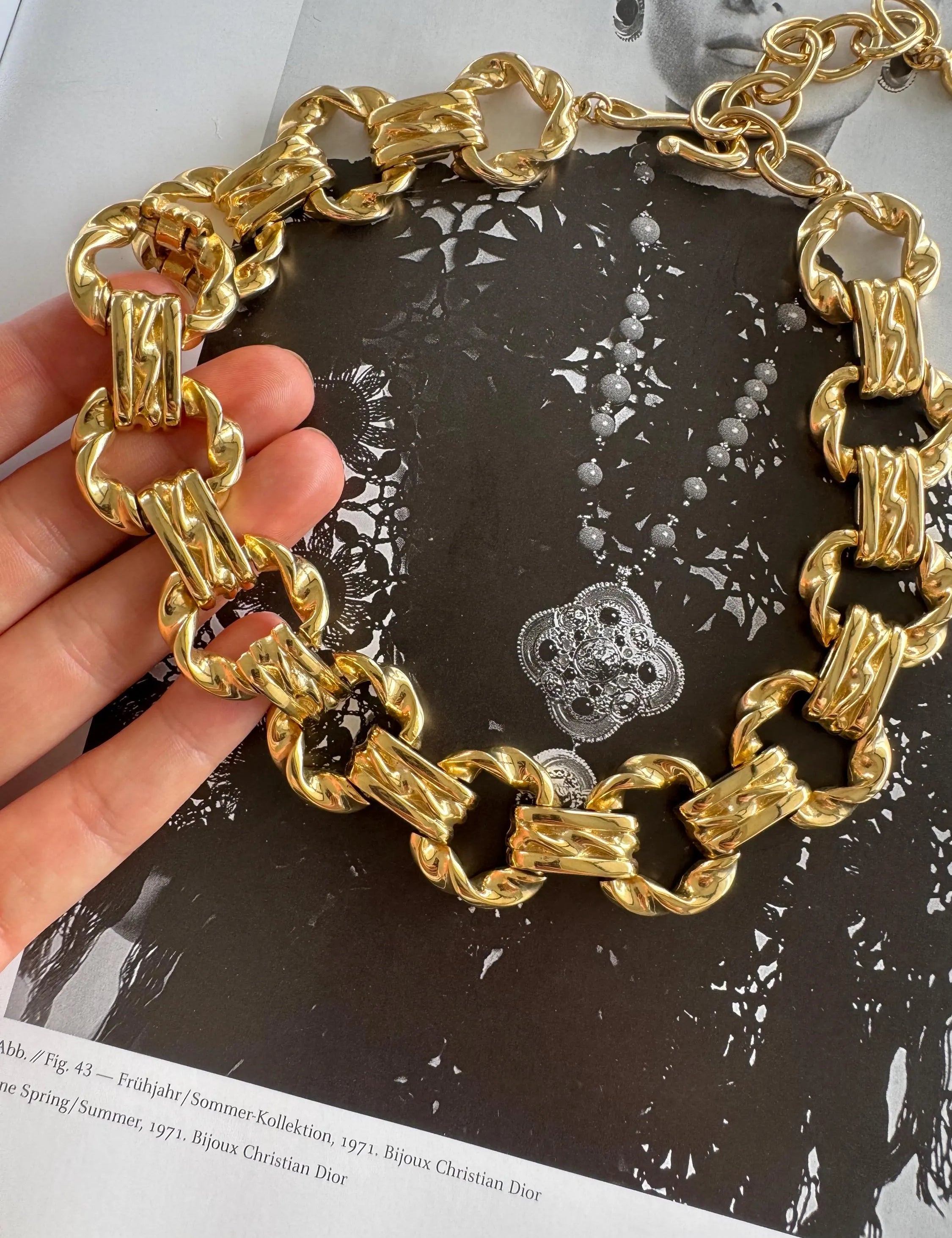 Vintage Givenchy Necklace, Chunky Choker Necklace, Designer High End Jewelry, 80s Vintage, vintage bridal, Necklace Gold, Gift for her