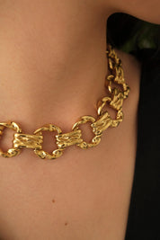 Vintage Givenchy Necklace, Chunky Choker Necklace, Designer High End Jewelry, 80s Vintage, vintage bridal, Necklace Gold, Gift for her