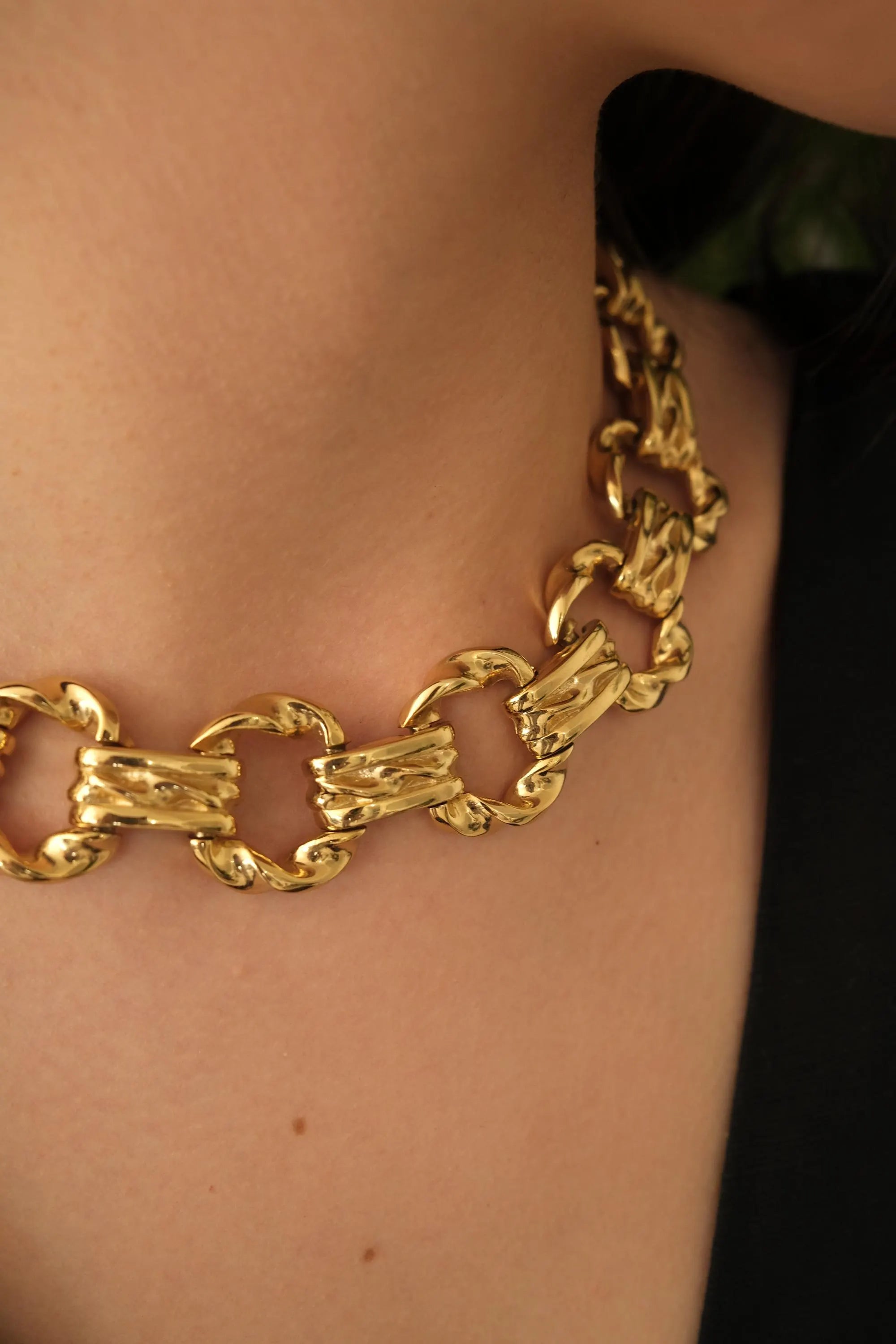 Vintage Givenchy Necklace, Chunky Choker Necklace, Designer High End Jewelry, 80s Vintage, vintage bridal, Necklace Gold, Gift for her