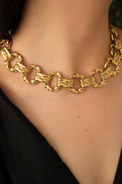 Vintage Givenchy Necklace, Chunky Choker Necklace, Designer High End Jewelry, 80s Vintage, vintage bridal, Necklace Gold, Gift for her