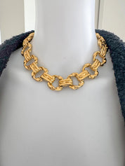 Vintage Givenchy Necklace, Chunky Choker Necklace, Designer High End Jewelry, 80s Vintage, vintage bridal, Necklace Gold, Gift for her
