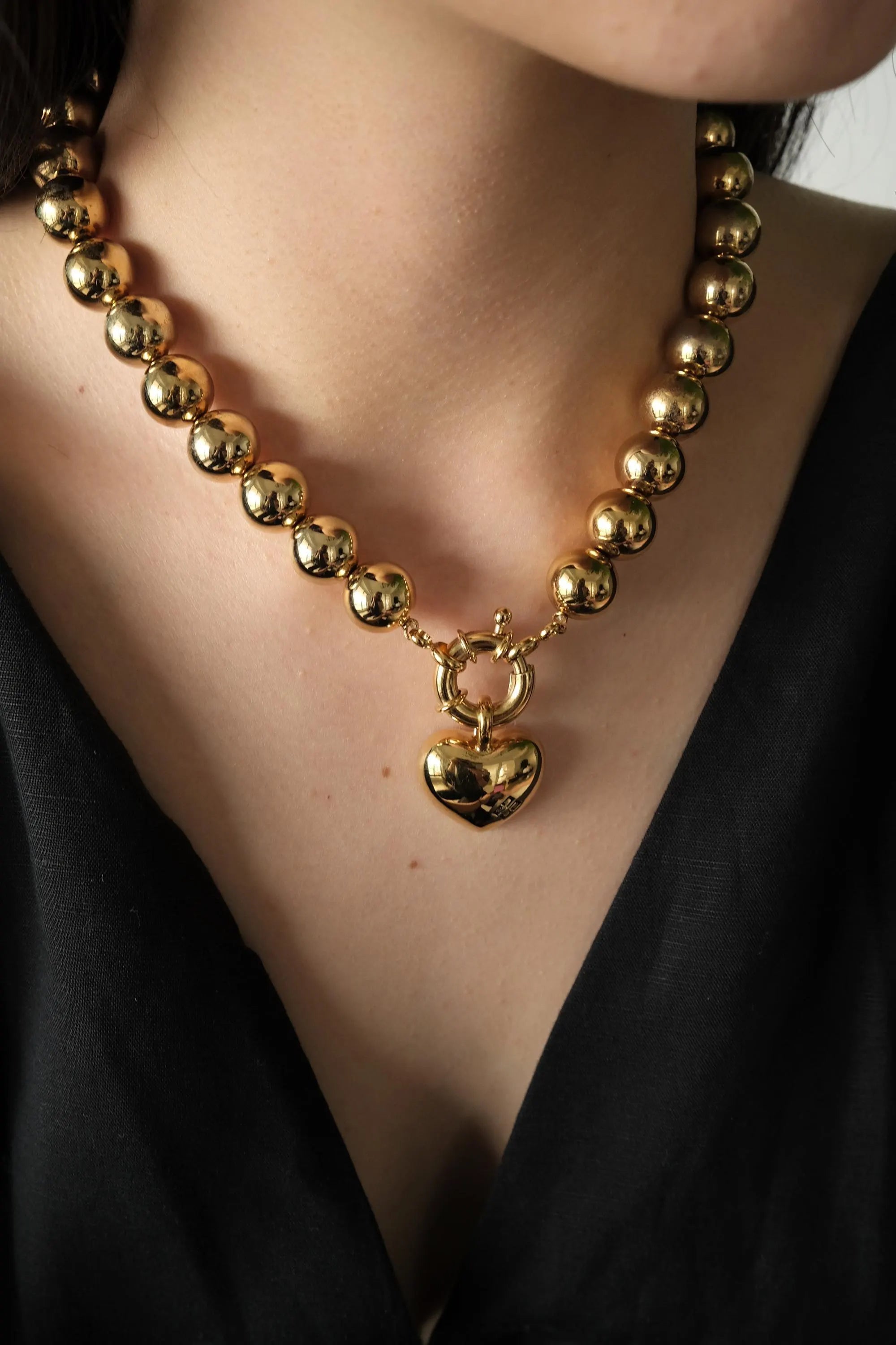 Vintage Givenchy Necklace, Chunky Choker Necklace, heart Givenchy, Designer High End Jewelry, 80s Vintage, Massive heart Pendant Necklace 