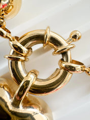 Vintage Givenchy Necklace, Chunky Choker Necklace, heart Givenchy, Designer High End Jewelry, 80s Vintage, Massive heart Pendant Necklace 