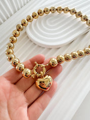 Vintage Givenchy Necklace, Chunky Choker Necklace, heart Givenchy, Designer High End Jewelry, 80s Vintage, Massive heart Pendant Necklace 