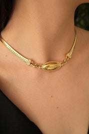 Vintage Givenchy Necklace, Vintage Gold Tone Necklace, Logo Necklace, Vintage Choker Necklace, Jewelry for Women, Gold Chain, Gift for her