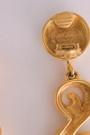 Vintage Givenchy Paris New York Earrings Gold-Tone Swirl Clip-Ons, Jewelry for Women