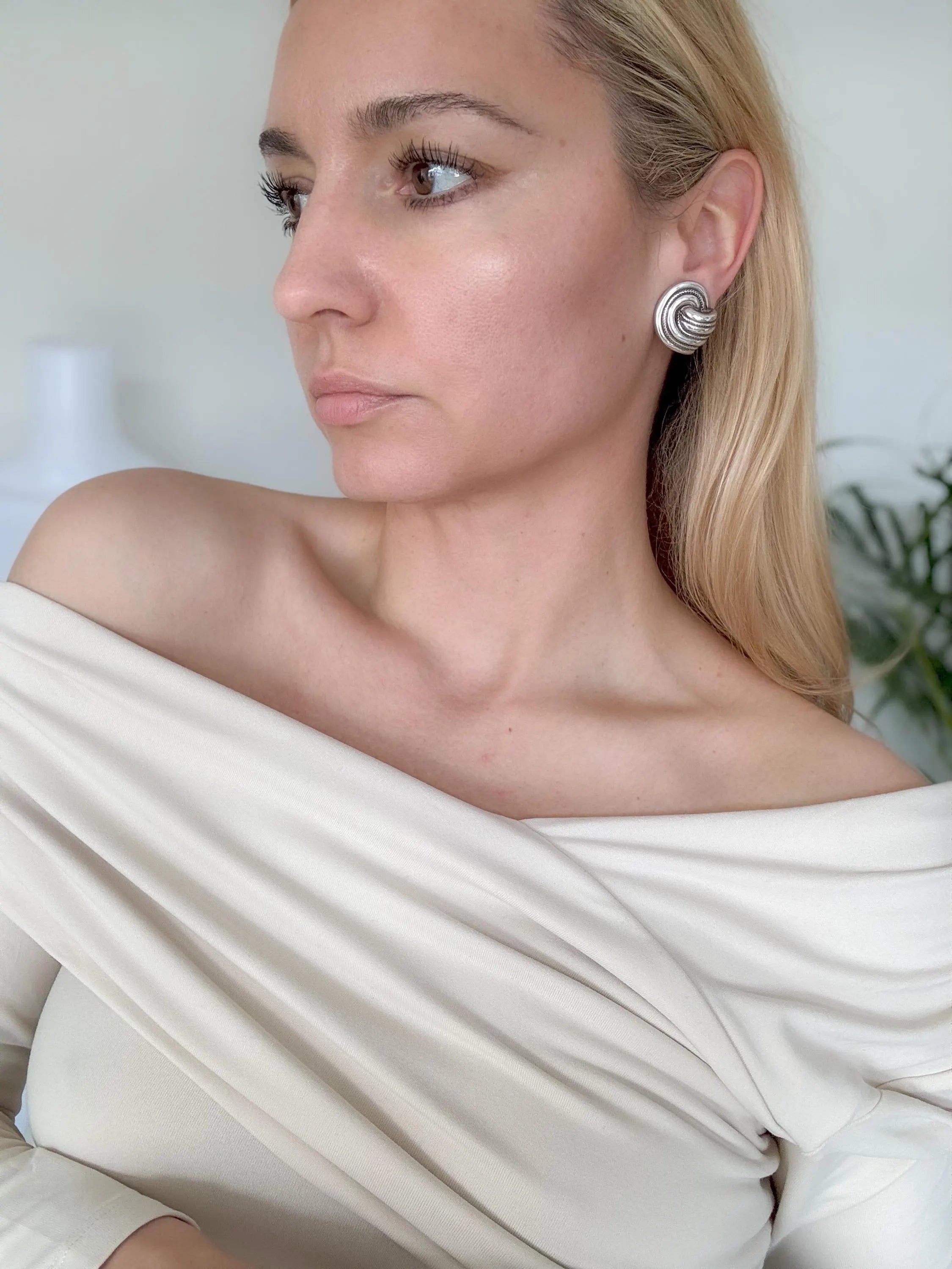 Givenchy gold rope clip on earrings elegant style for refined women