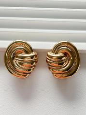 Givenchy vintage gold rope earrings clip on sophisticated luxury accessory