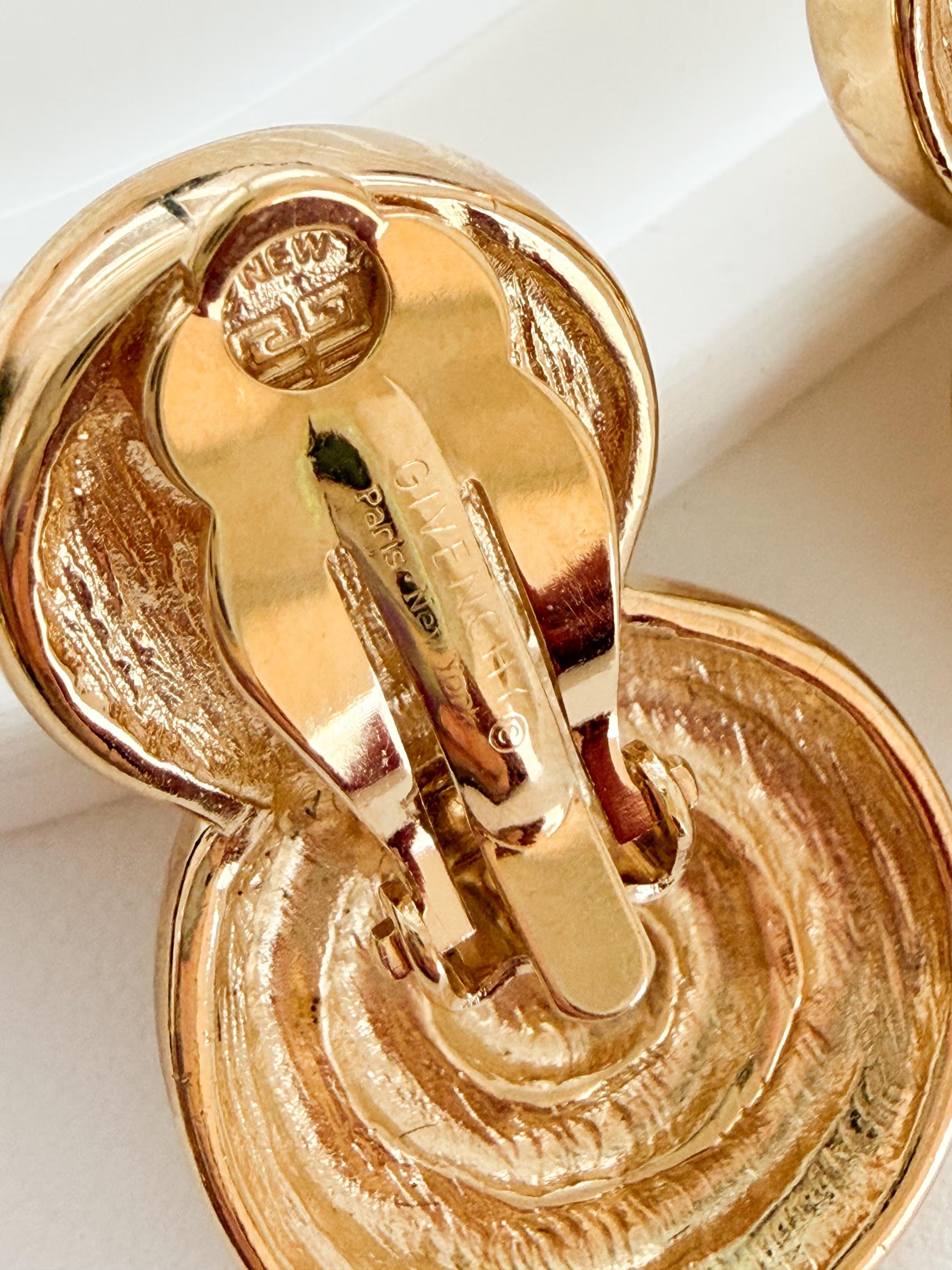 Authentic Givenchy Paris New York signed earrings luxury detail