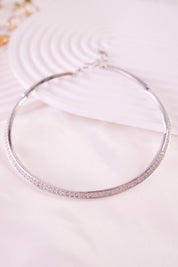 Vintage Givenchy Rhinestone Choker: Signed Silver-Tone Necklace