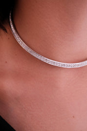 Vintage Givenchy Rhinestone Choker: Signed Silver-Tone Necklace