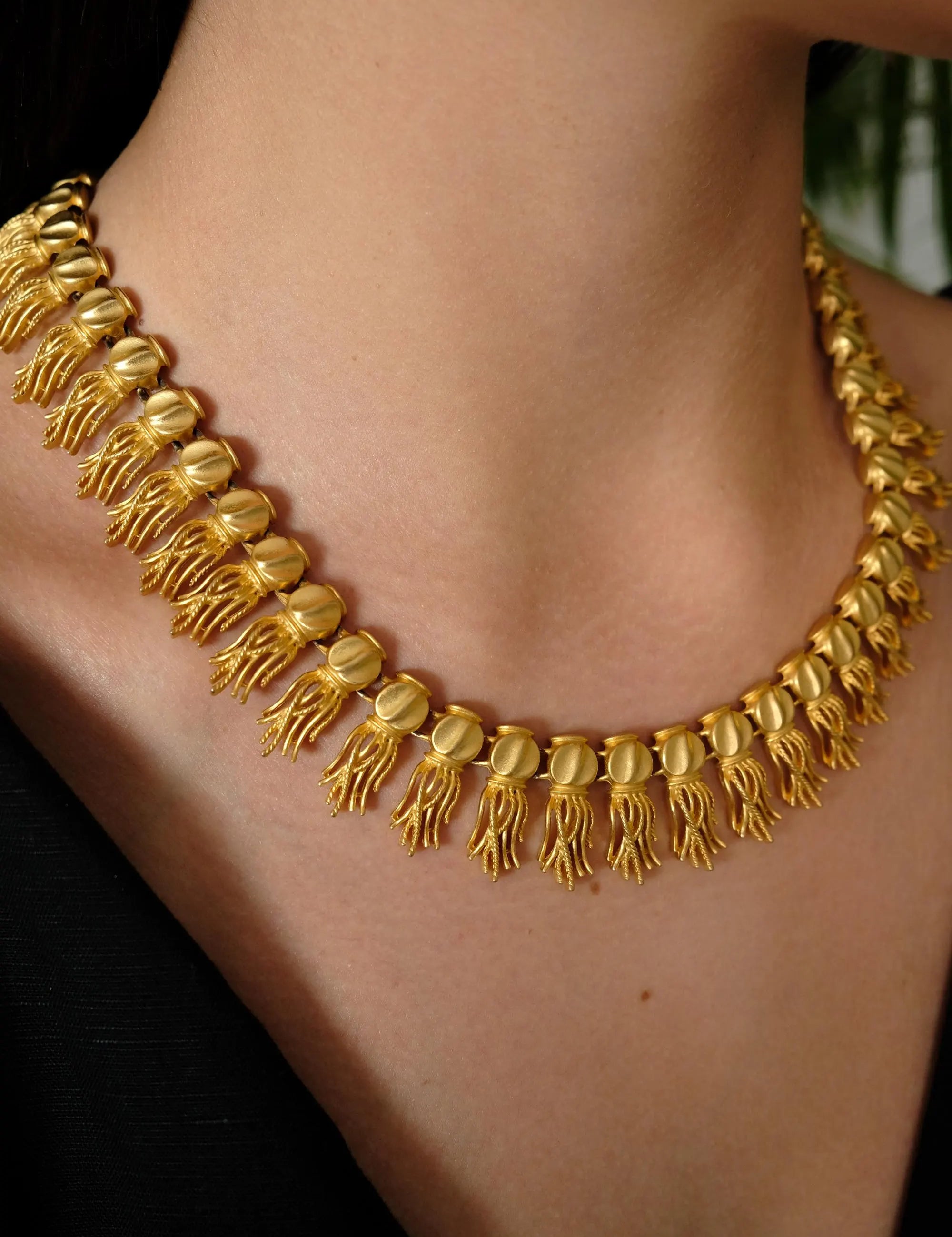 Vintage Givenchy Necklace, Chunky Choker Necklace, Designer High End Jewelry, 80s Vintage, vintage bridal, Necklace Gold, Gift for her