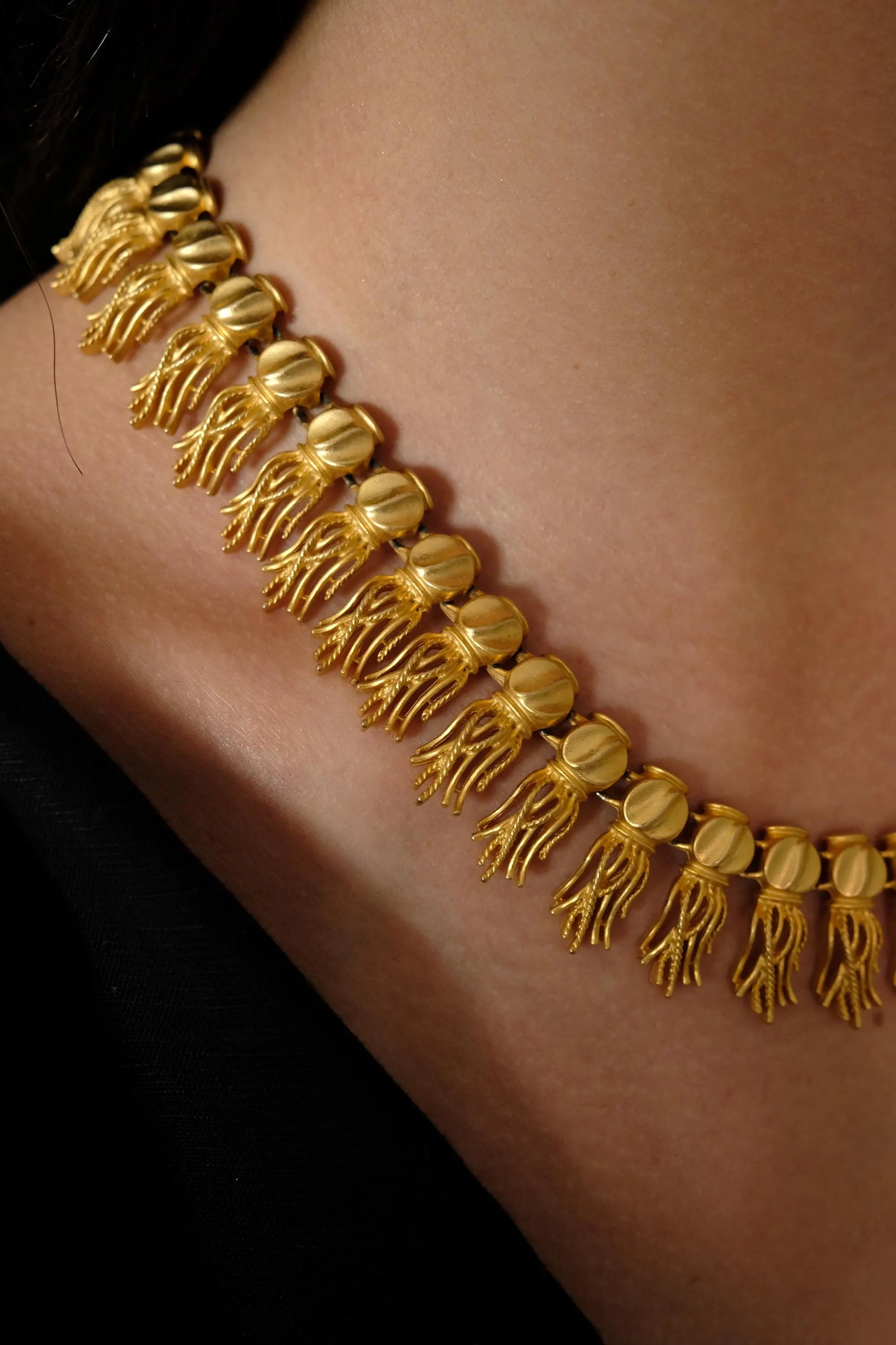 Vintage Givenchy Necklace, Chunky Choker Necklace, Designer High End Jewelry, 80s Vintage, vintage bridal, Necklace Gold, Gift for her