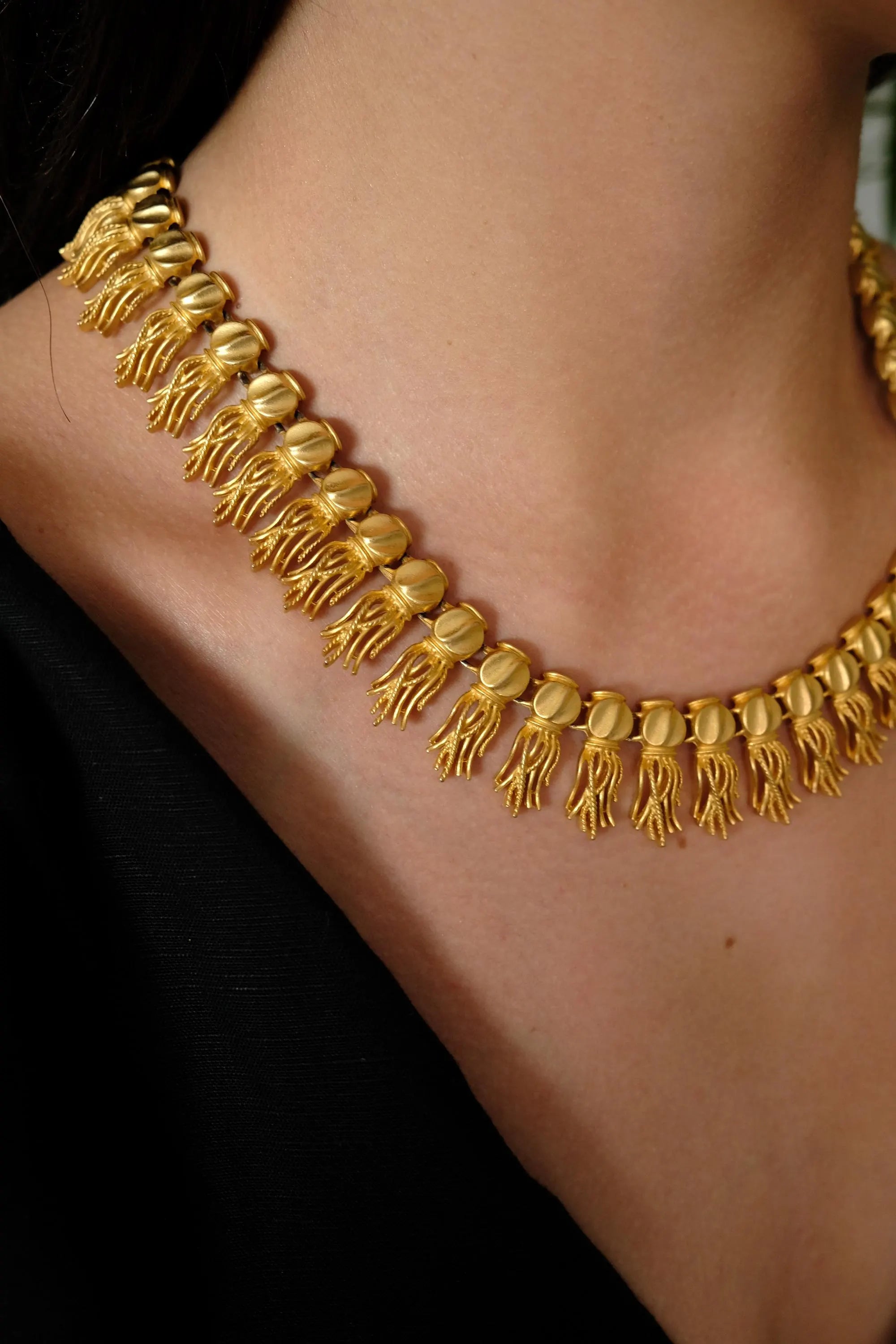 Vintage Givenchy Necklace, Chunky Choker Necklace, Designer High End Jewelry, 80s Vintage, vintage bridal, Necklace Gold, Gift for her