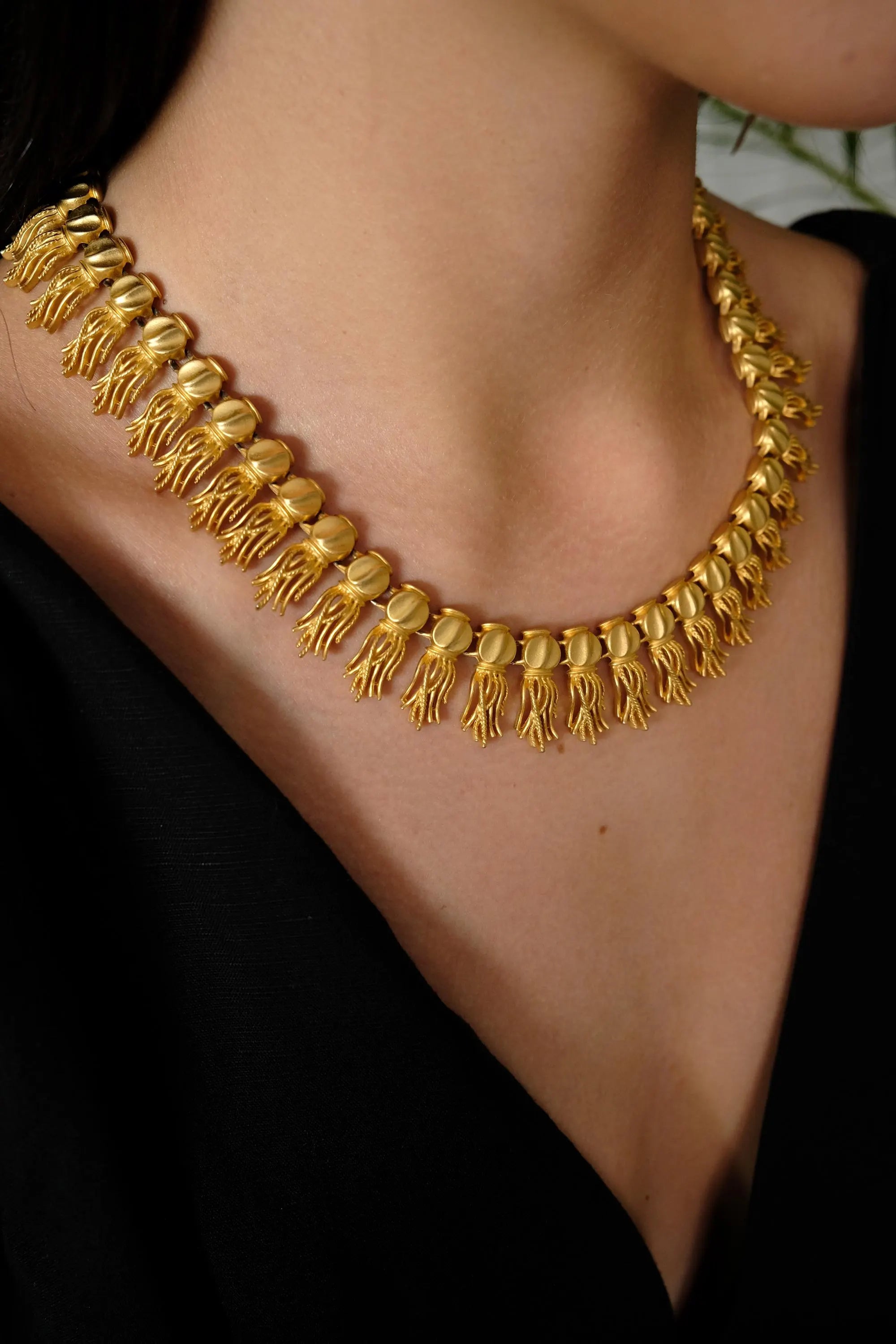 Vintage Givenchy Necklace, Chunky Choker Necklace, Designer High End Jewelry, 80s Vintage, vintage bridal, Necklace Gold, Gift for her