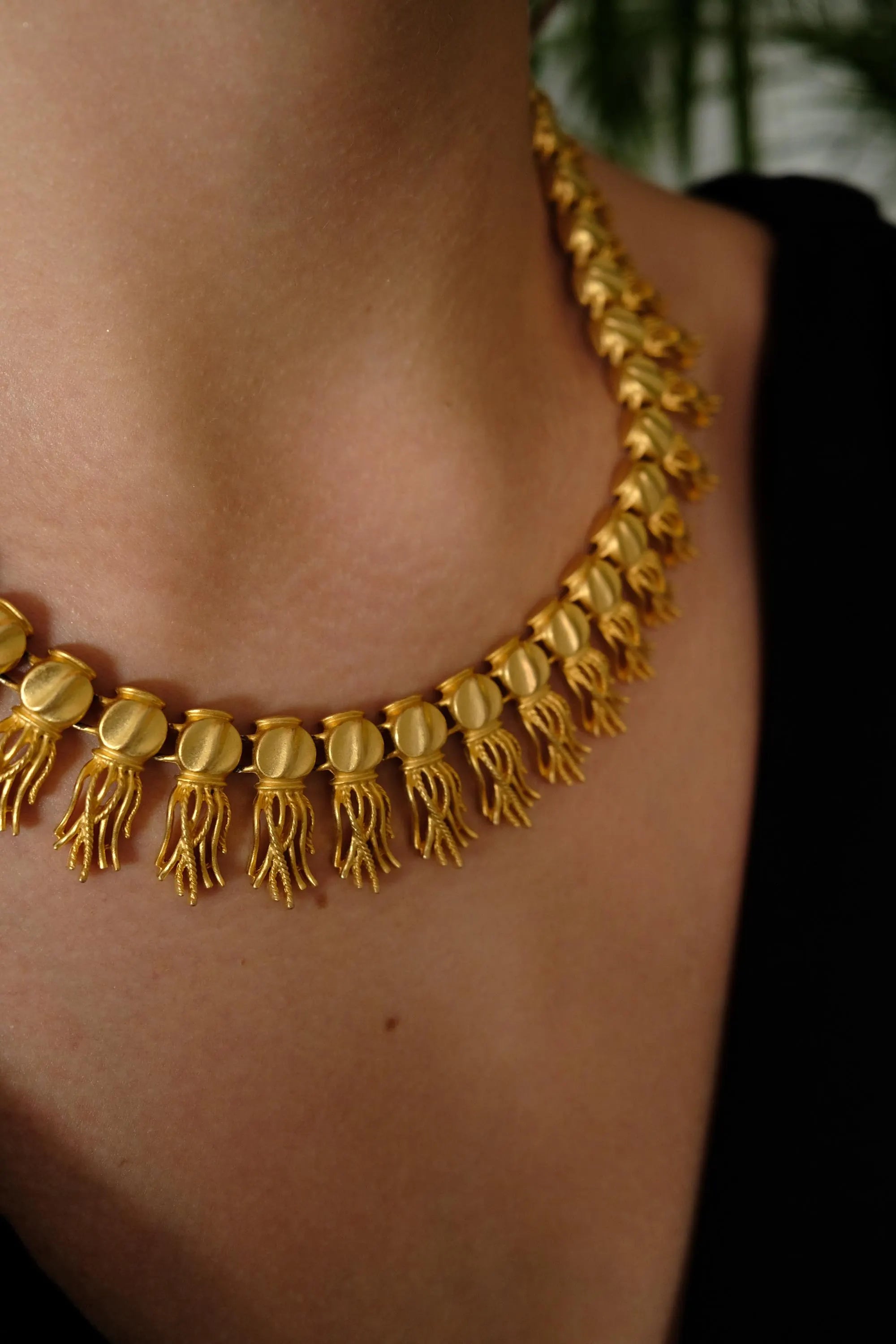 Vintage Givenchy Necklace, Chunky Choker Necklace, Designer High End Jewelry, 80s Vintage, vintage bridal, Necklace Gold, Gift for her