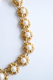 Vintage Nina Ricci choker styled with dress feminine chic outfit