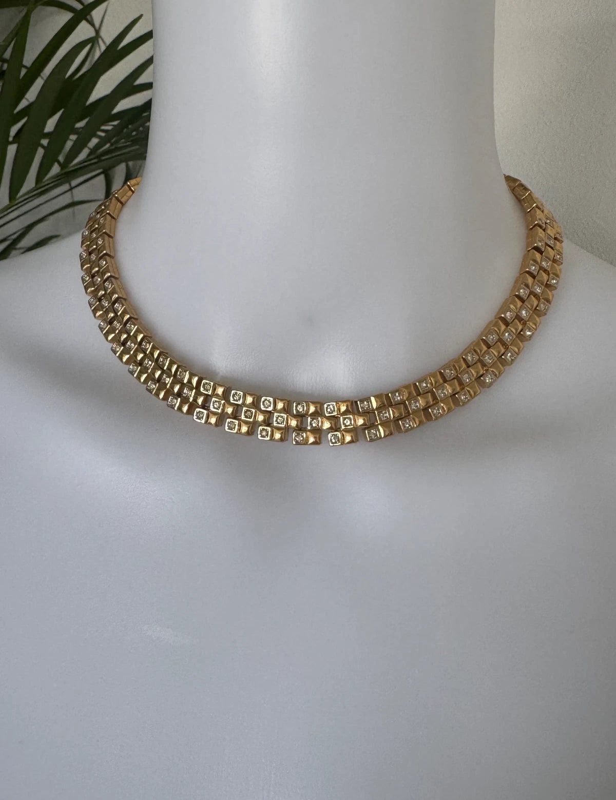 Vintage Nina Ricci Necklace, Gold Tone Necklace, Choker Necklace, gold wheat, Vintage bridal, Jewelry for Women, Personalized Gifts