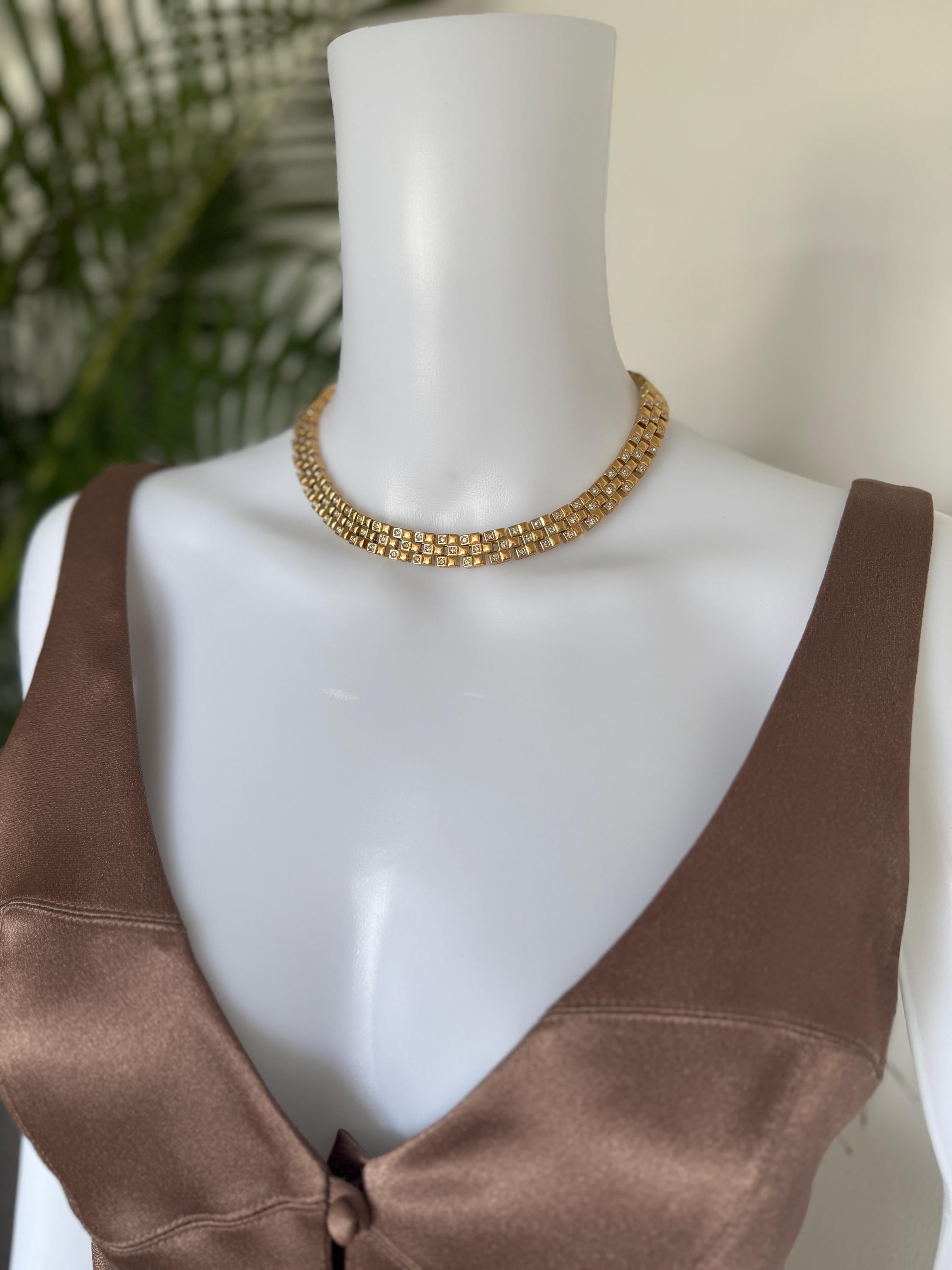 Vintage Nina Ricci Necklace, Gold Tone Necklace, Choker Necklace, gold wheat, Vintage bridal, Jewelry for Women, Personalized Gifts