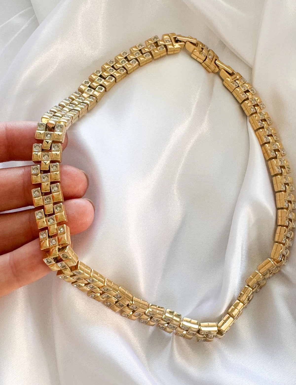 Vintage Nina Ricci Necklace, Gold Tone Necklace, Choker Necklace, gold wheat, Vintage bridal, Jewelry for Women, Personalized Gifts