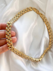 Vintage Nina Ricci Necklace, Gold Tone Necklace, Choker Necklace, gold wheat, Vintage bridal, Jewelry for Women, Personalized Gifts