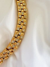 Vintage Nina Ricci Necklace, Gold Tone Necklace, Choker Necklace, gold wheat, Vintage bridal, Jewelry for Women, Personalized Gifts