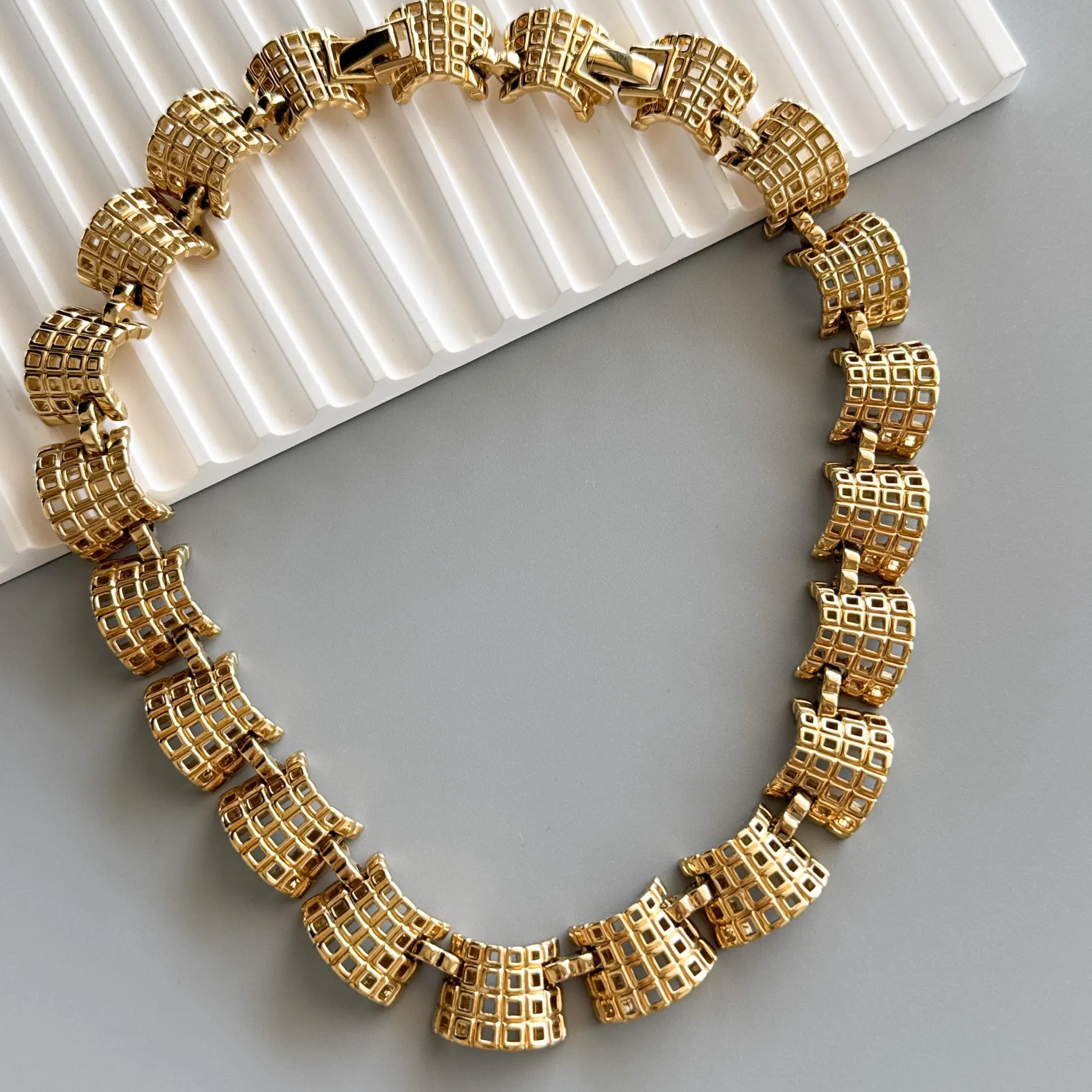 Vintage Nina Ricci Necklace, Gold Tone Necklace, Choker Necklace, gold wheat, Vintage bridal, Jewelry for Women, Personalized Gifts