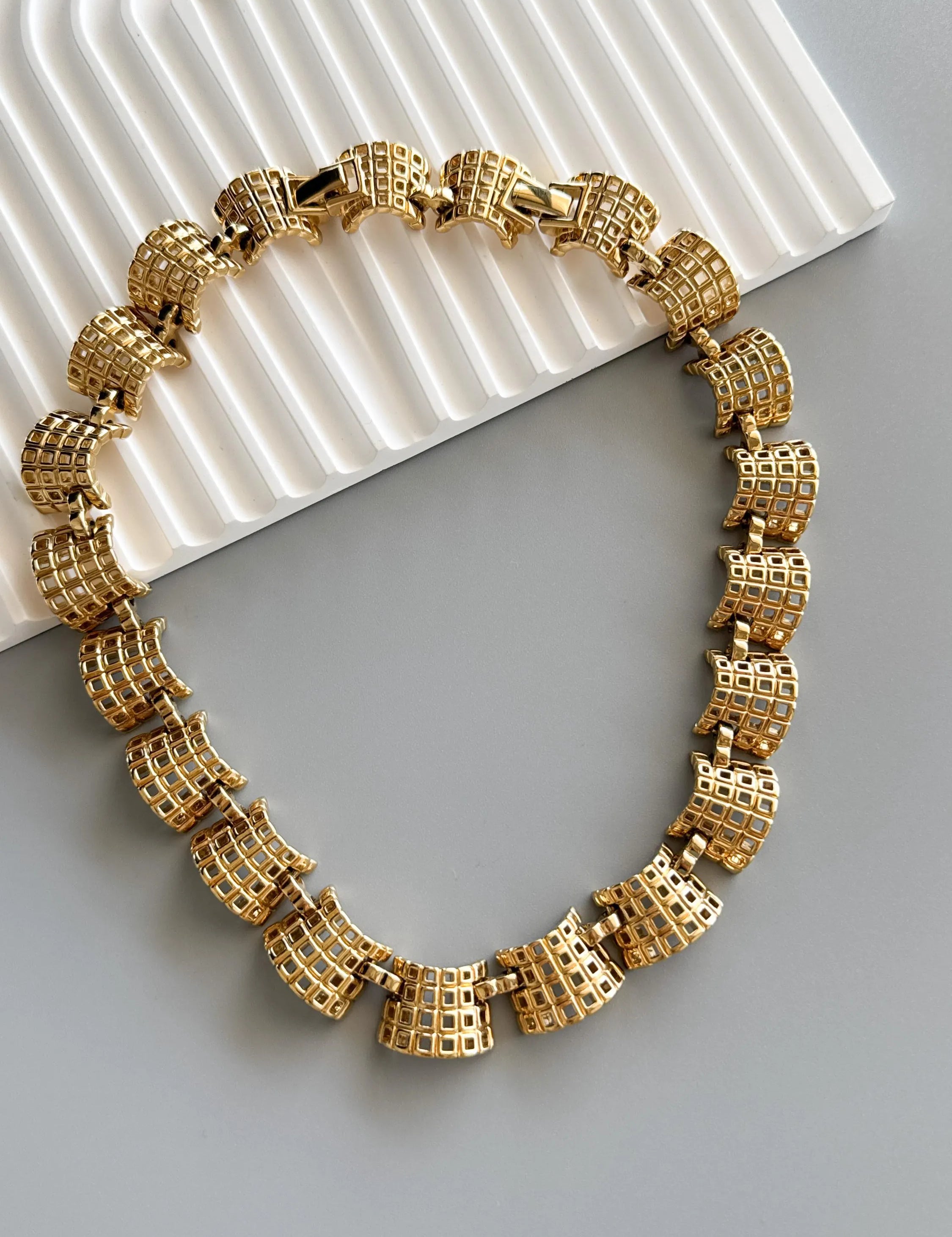 Vintage Nina Ricci Necklace, Gold Tone Necklace, Choker Necklace, gold wheat, Vintage bridal, Jewelry for Women, Personalized Gifts