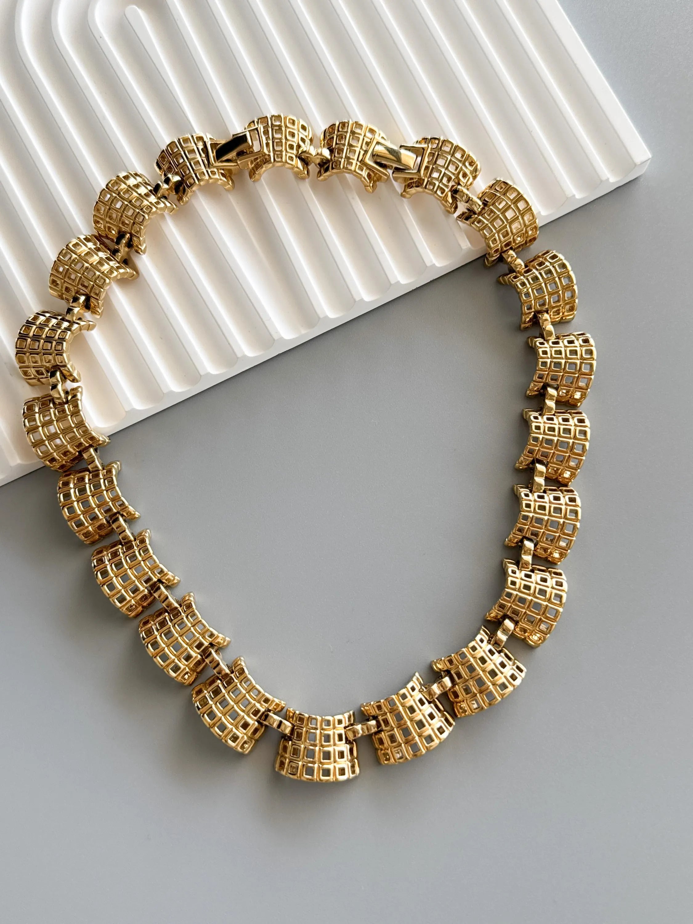 Vintage Nina Ricci Necklace, Gold Tone Necklace, Choker Necklace, gold wheat, Vintage bridal, Jewelry for Women, Personalized Gifts