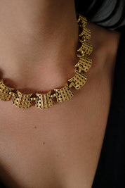 Vintage Nina Ricci Necklace, Gold Tone Necklace, Choker Necklace, gold wheat, Vintage bridal, Jewelry for Women, Personalized Gifts