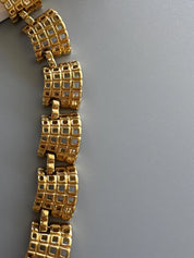 Vintage Nina Ricci Necklace, Gold Tone Necklace, Choker Necklace, gold wheat, Vintage bridal, Jewelry for Women, Personalized Gifts