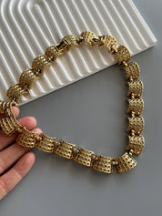 Vintage Nina Ricci Necklace, Gold Tone Necklace, Choker Necklace, gold wheat, Vintage bridal, Jewelry for Women, Personalized Gifts