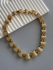 Vintage Nina Ricci Necklace, Gold Tone Necklace, Choker Necklace, gold wheat, Vintage bridal, Jewelry for Women, Personalized Gifts