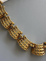 Vintage Nina Ricci Necklace, Gold Tone Necklace, Choker Necklace, gold wheat, Vintage bridal, Jewelry for Women, Personalized Gifts