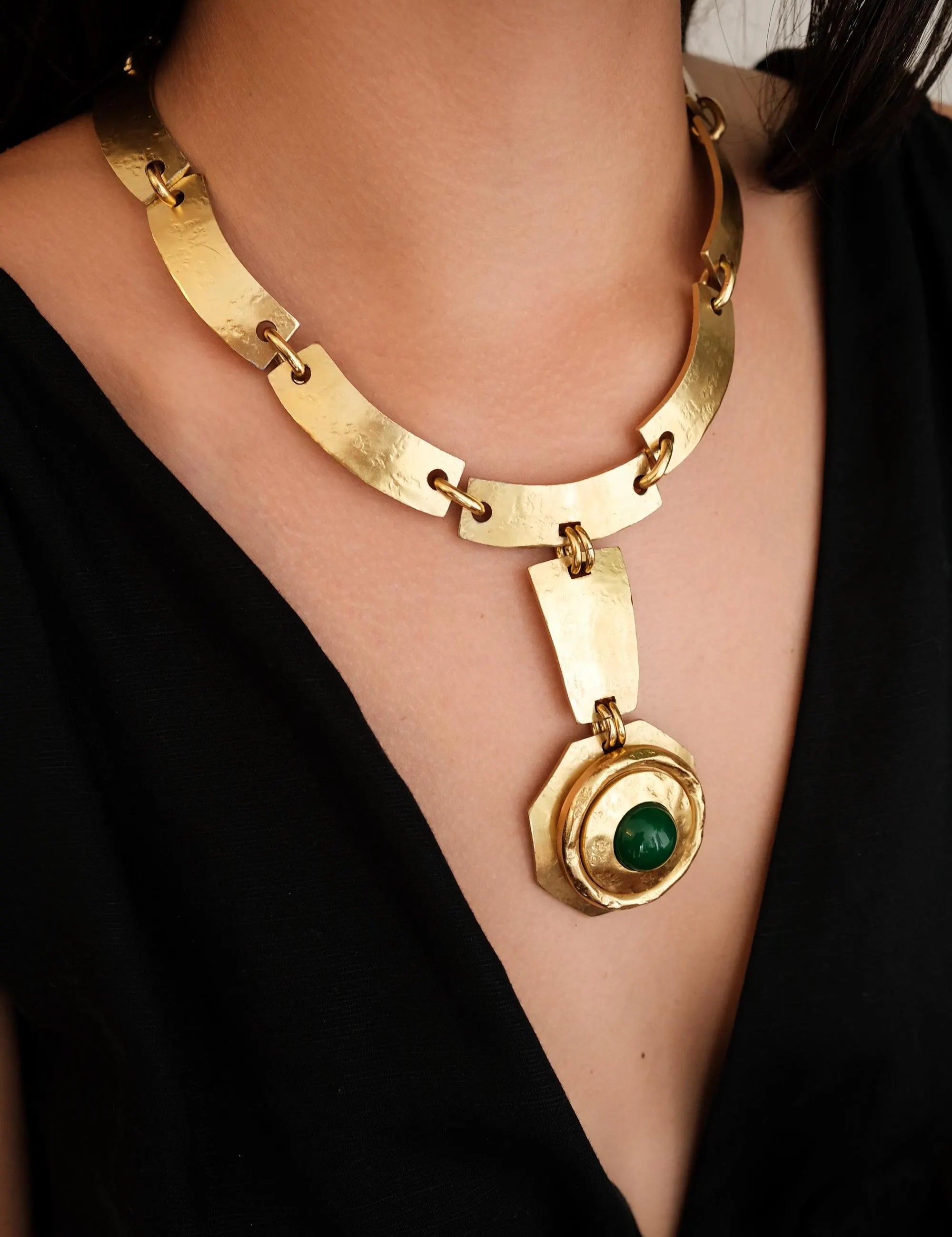 Vintage Oranium Paris Necklace made in France 50’s, Necklace Large, Vintage Jewelry Gold, Bridal Jewelry, Jewelry for dress, Luxury Vintage, accessories for women