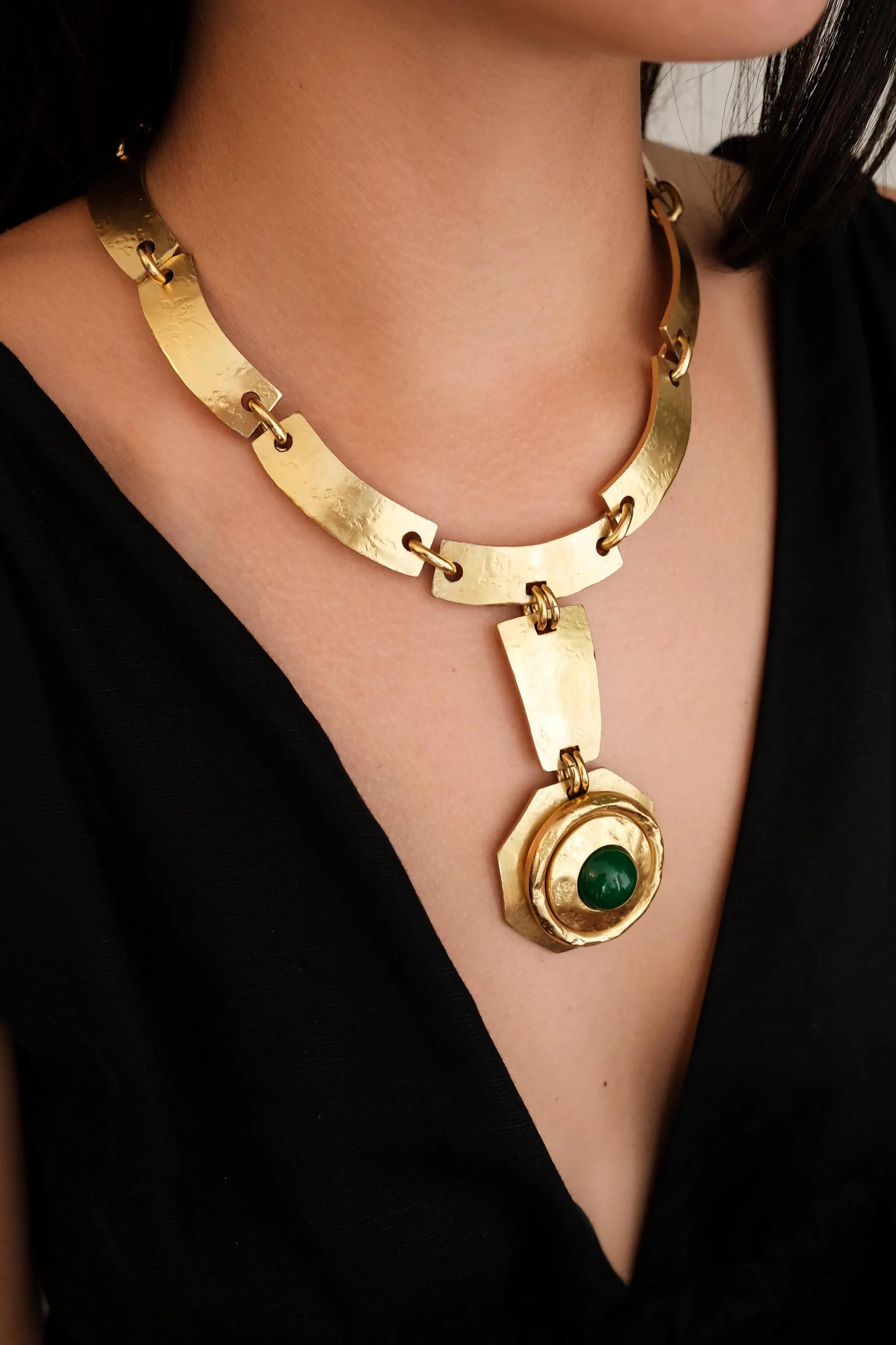 Vintage Oranium Paris Necklace made in France 50’s, Necklace Large, Vintage Jewelry Gold, Bridal Jewelry, Jewelry for dress, Luxury Vintage, accessories for women