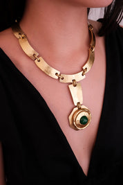 Vintage Oranium Paris Necklace made in France 50’s, Necklace Large, Vintage Jewelry Gold, Bridal Jewelry, Jewelry for dress, Luxury Vintage, accessories for women