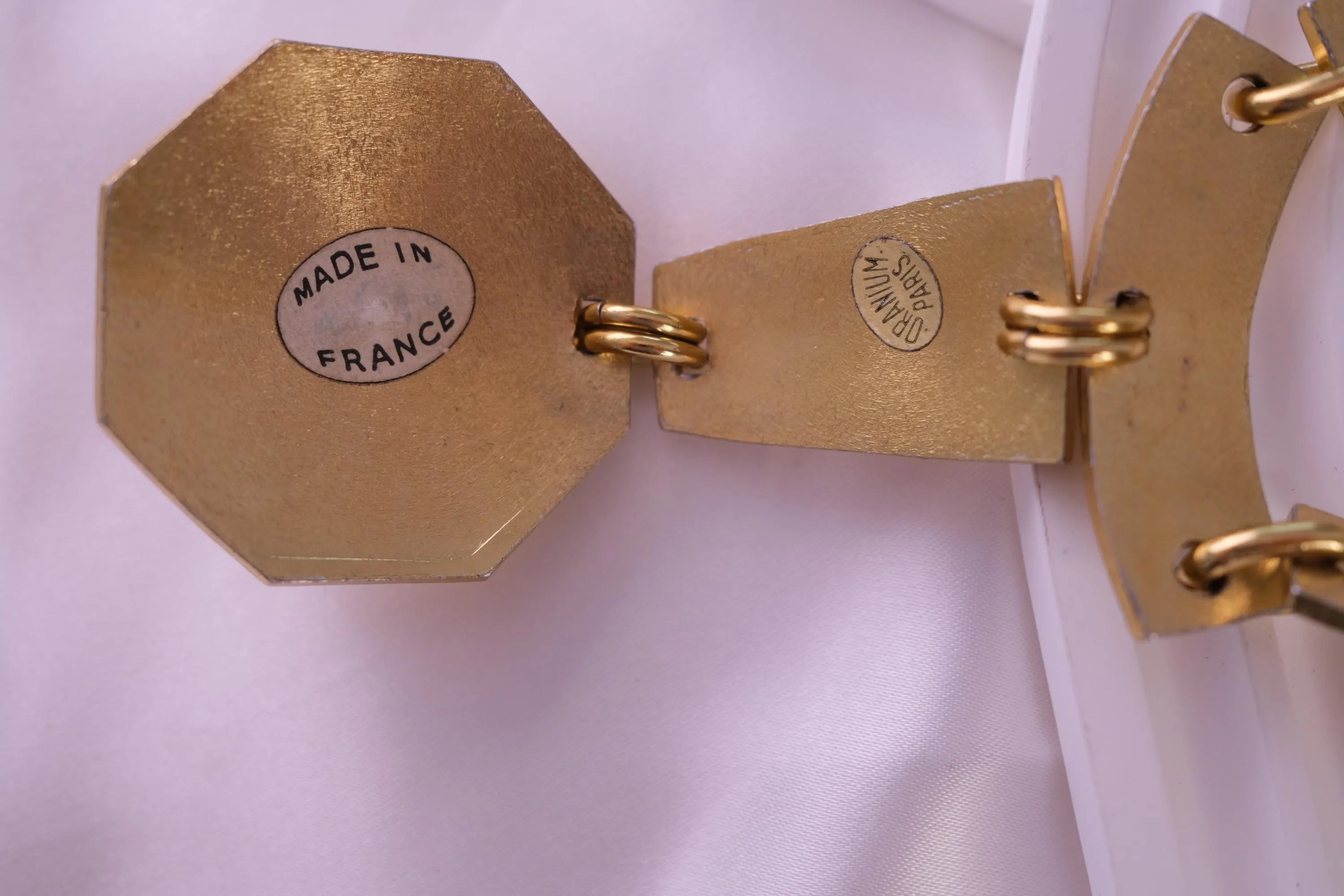 Vintage Oranium Paris Necklace made in France 50’s, Necklace Large, Vintage Jewelry Gold, Bridal Jewelry, Jewelry for dress, Luxury Vintage, accessories for women