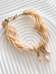 Vintage Pierre Balmain faux pearl Choker Necklace, paved Necklace, regal necklace, Vintage Jewelry, Jewelry for Women, Personalized Gifts